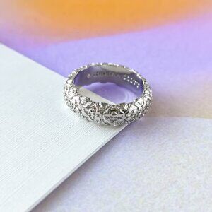 $65 kendra scott Harper Silver Band Ring Size 7 New